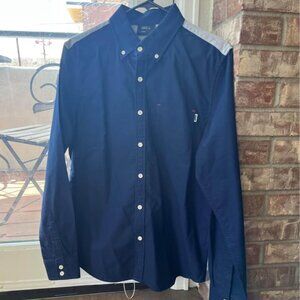 Jiberish Button Up - Blue/Grey (LARGE)